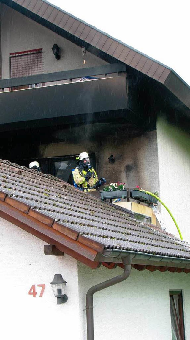 Die Feuerwehr bekam den Brand relativ rasch unter Kontrolle.  | Foto: FW Bad Krozingen