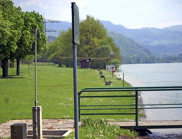 Noch sind Rhein und Liegewiese unberh...EU-Wasserqualittsbedenken zum Trotz.   | Foto: Hildegard Siebold