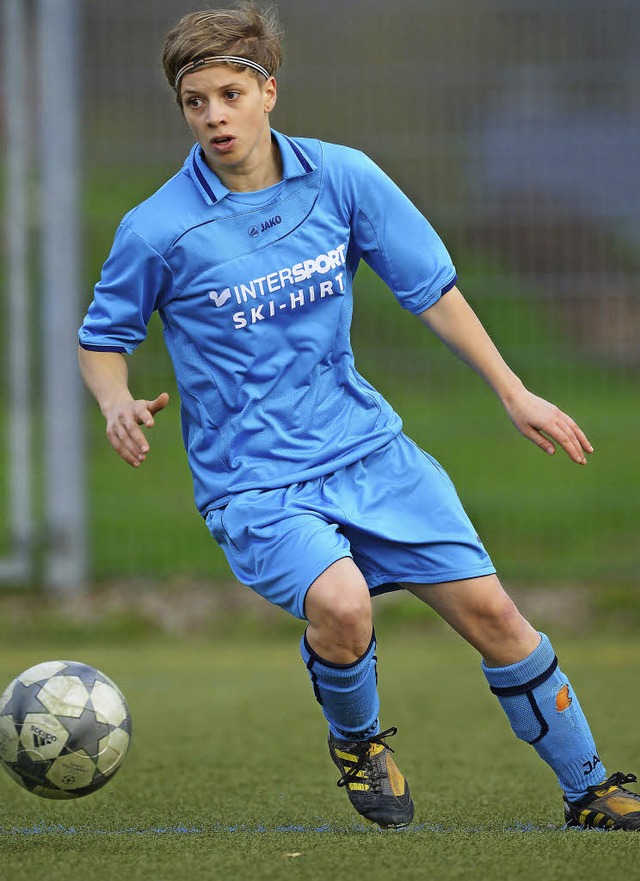 Franziska Fuchs machte mit dem Tor zum...pielen in der Verbandsliga unbesiegt.   | Foto: Patrick Seeger