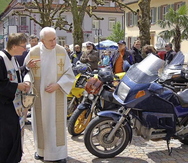 Auch ein Motorradgottesdienst gehrt d...mm des Todtnauer Motorradwochenendes.   | Foto: Ulrike Jger