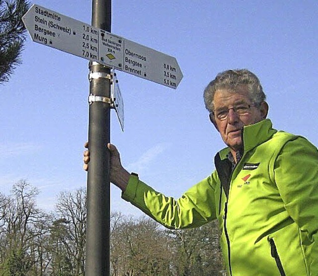 Siegfried Maier kmmert sich um 62 Kilometer Wanderstrecke.   | Foto: BZ