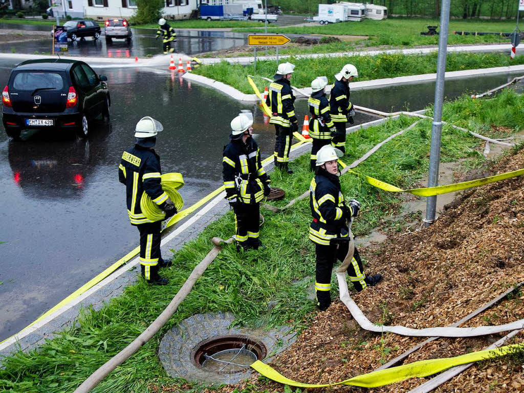 Starkregen hat der Feuerwehr in Elzach und seinen Stadtteilen 70 Einstze beschert.