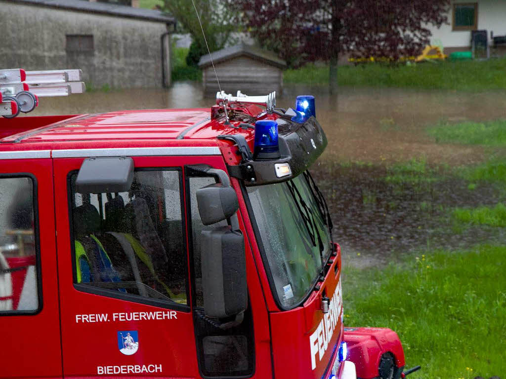 Starkregen hat der Feuerwehr in Elzach und seinen Stadtteilen 70 Einstze beschert.