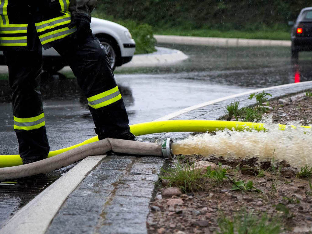 Starkregen hat der Feuerwehr in Elzach und seinen Stadtteilen 70 Einstze beschert.