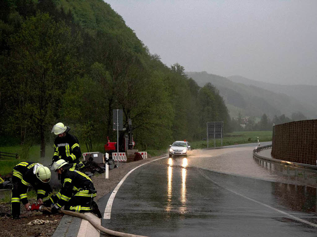 Starkregen hat der Feuerwehr in Elzach und seinen Stadtteilen 70 Einstze beschert.