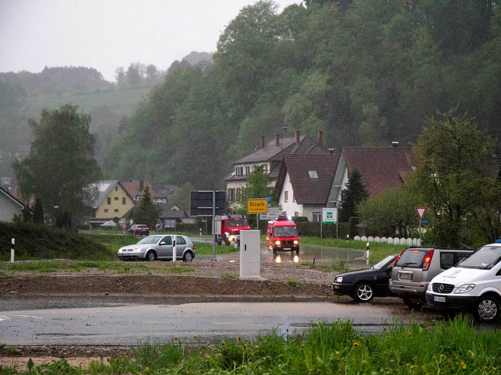 Starkregen hat der Feuerwehr in Elzach und seinen Stadtteilen 70 Einstze beschert.