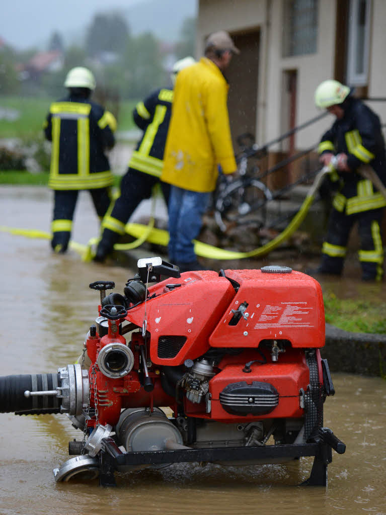 Starkregen hat der Feuerwehr in Elzach und seinen Stadtteilen 70 Einstze beschert.