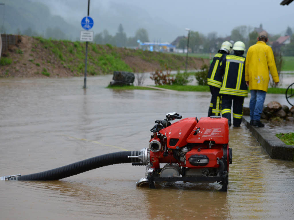 Starkregen hat der Feuerwehr in Elzach und seinen Stadtteilen 70 Einstze beschert.