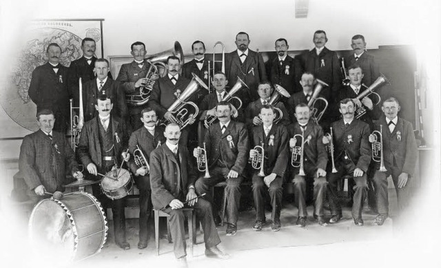 Die historische Aufnahme zeigt den Tiengener Musikverein in den Grndungsjahren.  | Foto: privat