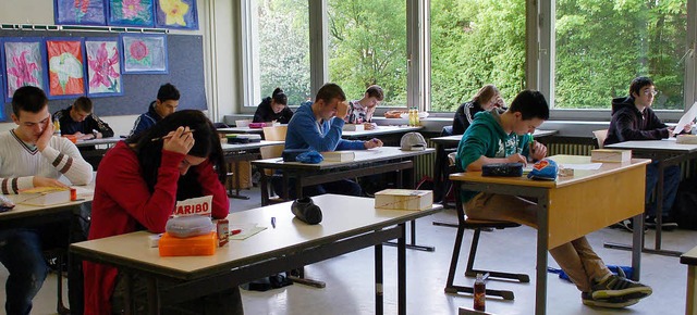 Die 18 Schler grbelten am Dienstag ...en Werkrealschulklasse in Denzlingen.   | Foto: Frank Kiefer