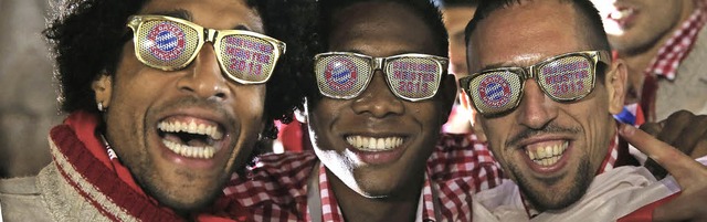 Ur-Bayern san&#8217;s net, aber sie ha...terfuballer Dante, Alaba und Ribry.   | Foto: DPA
