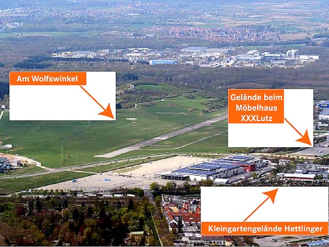 Der neue Bebauungsplan fr den Flughaf...es neuen Stadions fr den SC Freiburg.  | Foto: Patrick Seeger