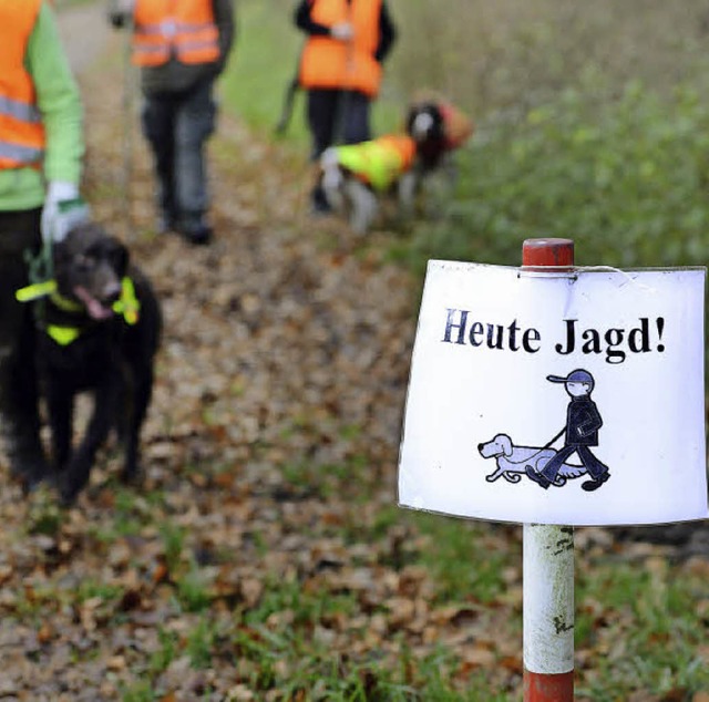 Treibjagd: Da heit es Vorsicht fr alle Spaziergnger.  | Foto: dpa