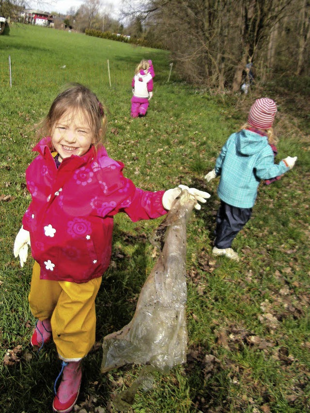Viel Mll fanden die Kindergartenkinder in der Natur   | Foto: Privat