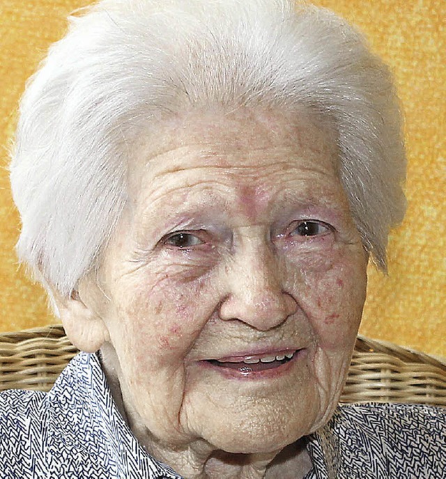 Paula Kuhn feiert heute ihren 100. Geburtstag.   | Foto: U. Hiller
