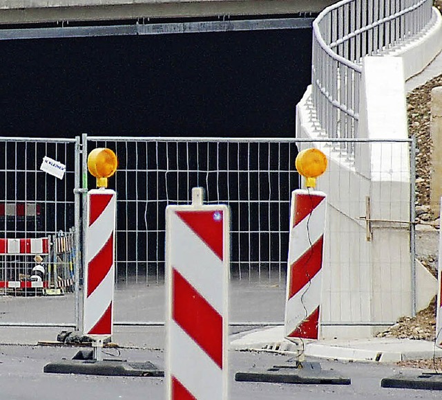 Bleibt vorerst Baustelle: der Tunnel der Zollfreien   | Foto: Archivfoto: Lauber