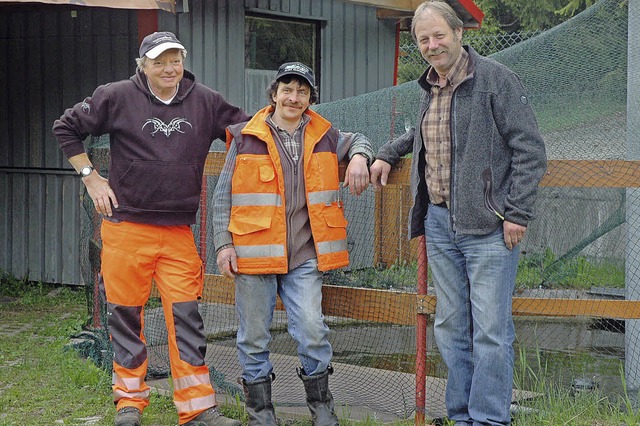 Albert Kaiser, Wolfgang Horlacher und ...euen sich auf das  erste Fischerfest.   | Foto: Stefan Sahli