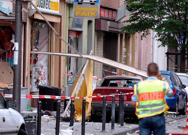 Der Bombenanschlag in Kln vom 9. Juni...cht aus dem NSU-Prozess ausgekoppelt.   | Foto: DPA