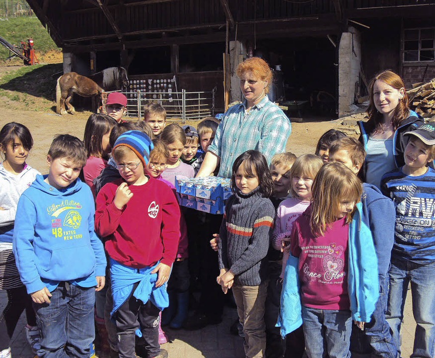 Schulunterricht zum Thema &#8222;Milch...Schwarzwaldmilch gestifteten Joghurt.   | Foto: Marlene Morlock