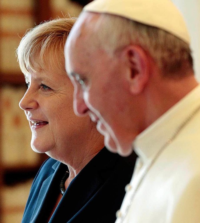 Merkel und der Papst  | Foto: dpa