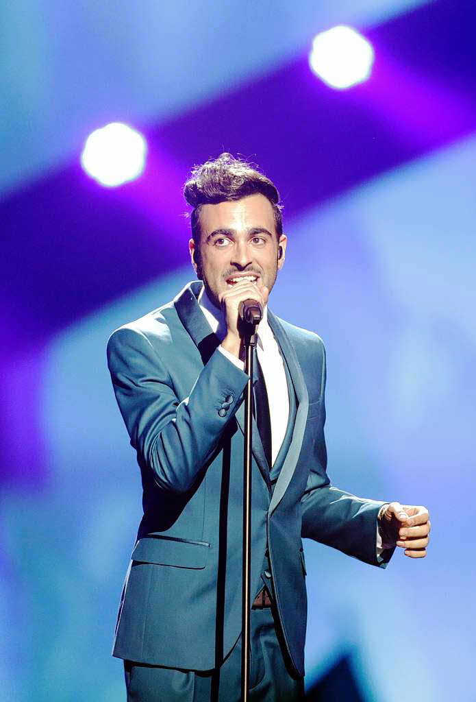 Der italienische Popsnger Marco Mengoni berzeugte mit seiner Pop-Ballade „L’essenziale“...