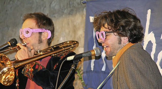 Der Laufenburger Gabriel Kramer (vorne...hen Wettstreit durch die rosa Brille.   | Foto: Peter Schtz