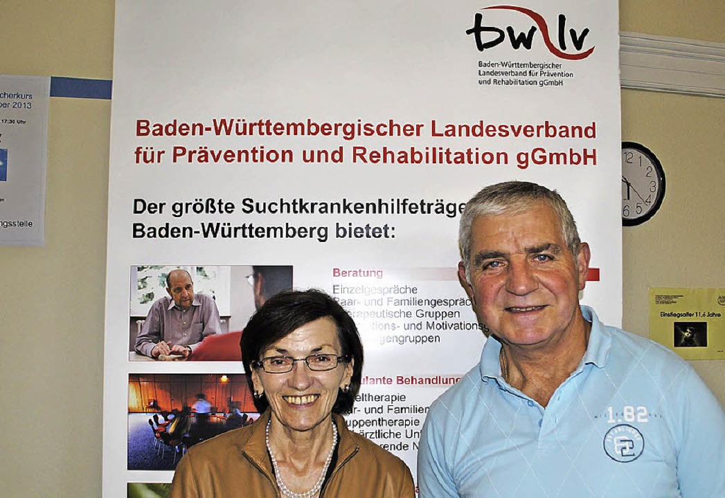 Maria Seibert aus Achern und Bernd Bus...;bwlv&#8220; in der Suchthilfe aktiv.   | Foto: robert ullmann