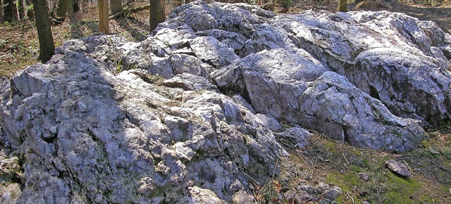 Ein Rtsel der Geologie ist der  Weie Stein am Saisen  | Foto: Klaus Fehrenbach