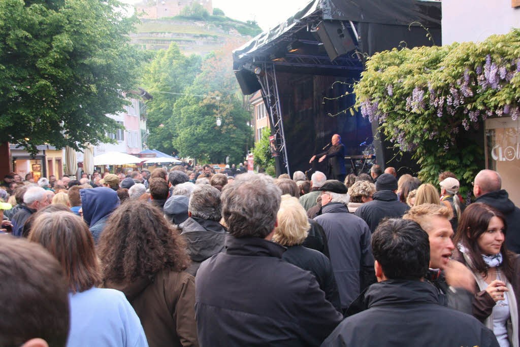 Heie Musik bei khlen Temperaturen gab es an den drei Tagen der Open-Air-Veranstaltung Wein und Musik in Staufen.