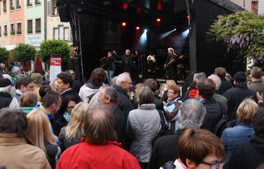 Heie Musik bei khlen Temperaturen gab es an den drei Tagen der Open-Air-Veranstaltung Wein und Musik in Staufen.