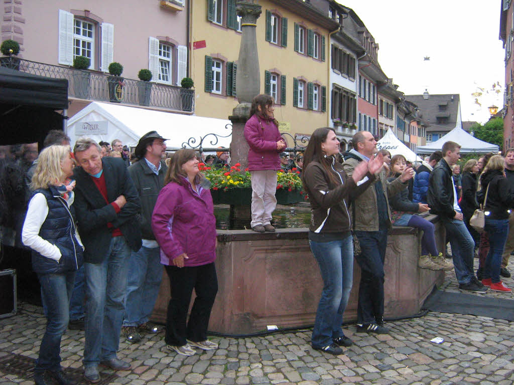 Heie Musik bei khlen Temperaturen gab es an den drei Tagen der Open-Air-Veranstaltung Wein und Musik in Staufen.