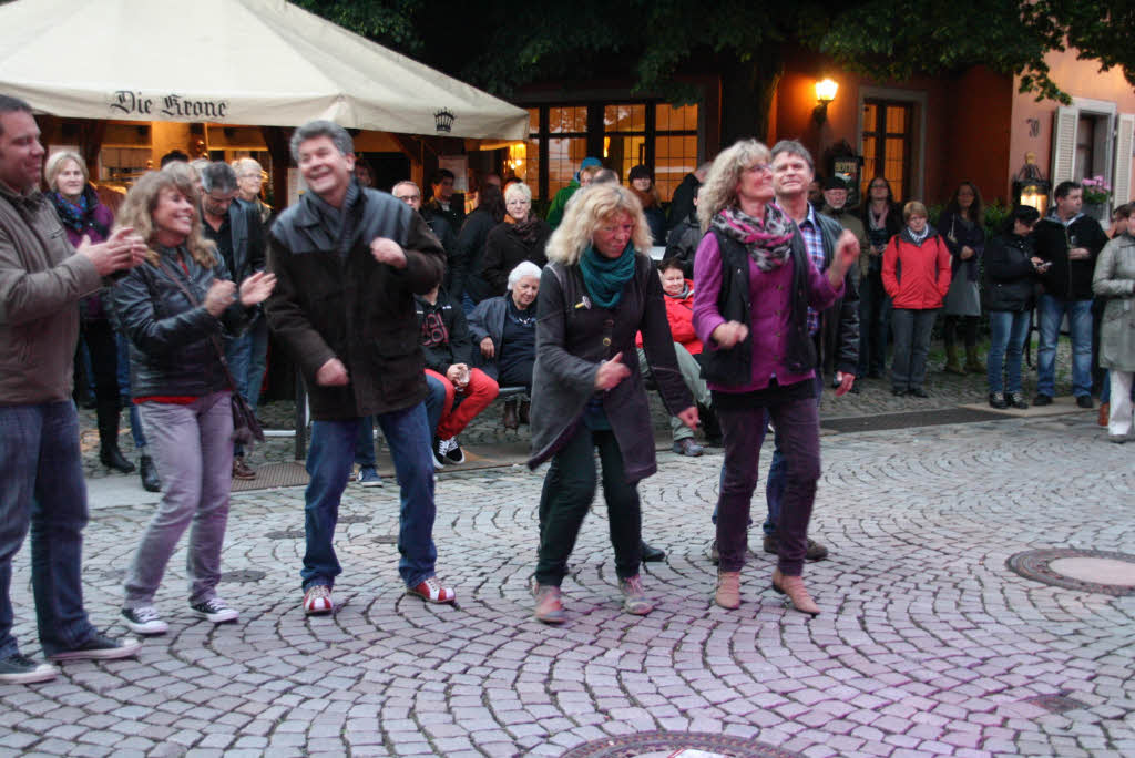 Heie Musik bei khlen Temperaturen gab es an den drei Tagen der Open-Air-Veranstaltung Wein und Musik in Staufen.