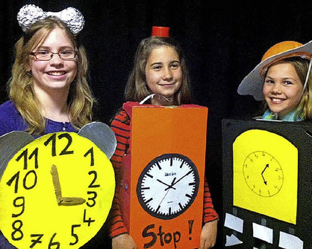 Das Uhrenvolk wehrt sich gegen die Superuhr.   | Foto: Schule