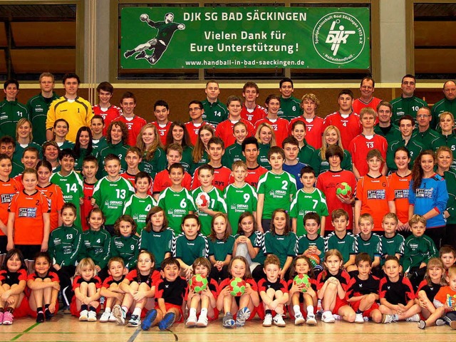 Die Handballer des DJK Bad Sckingen f...n diesem Jahr das 40. Vereinsjubilum.  | Foto: DJK Bad Sckingen