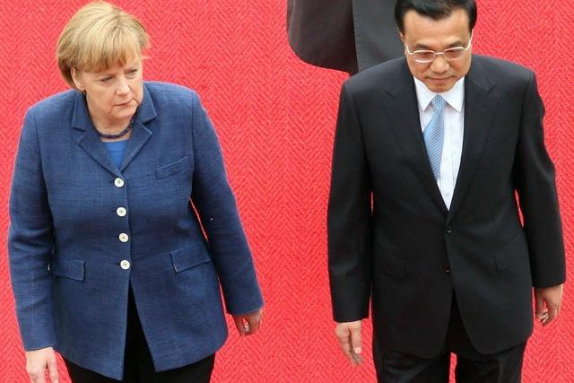 Chinas Premier bei Merkel: Hart in der Sache, charmant im Ton