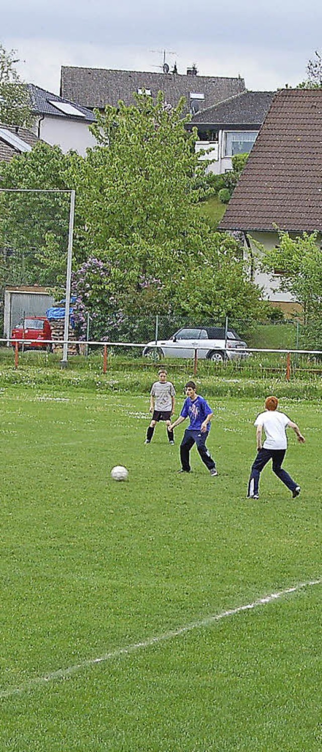 Der Bugginger   Kickplatz wird Wohngeb...in neuer Sportplatz wird bald gebaut.   | Foto: Umiger