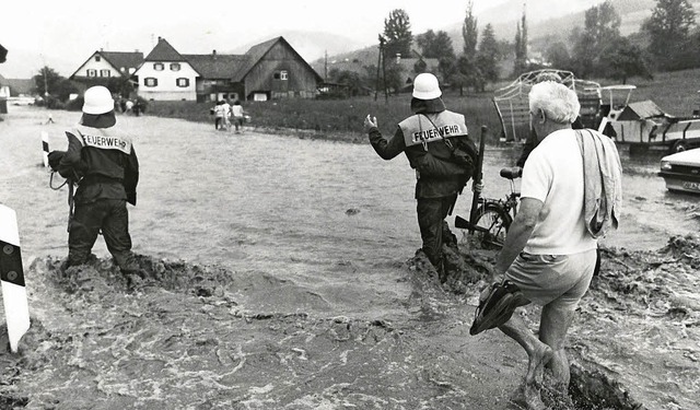 Einstze bei Hochwasser gehren zu den...hren, am 8. Juli 1987 in Schuttertal.   | Foto: archivbild: badische zeitung