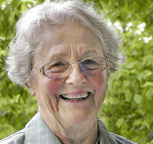 Marga Kiefer aus Denzlingen feiert heute ihren 90. Geburtstag.   | Foto: Pia Grattinger