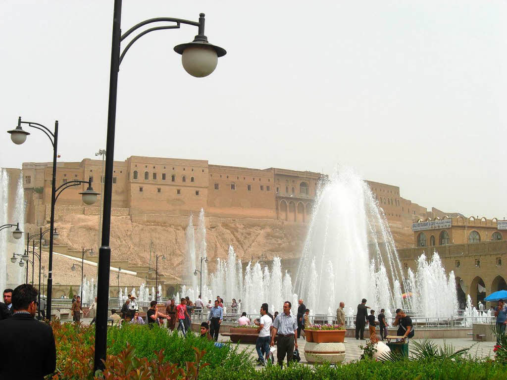 Die vom Zerfall bedrohte Zitadelle Erbils ist zehn Hektar gro und wird zurzeit restauriert.