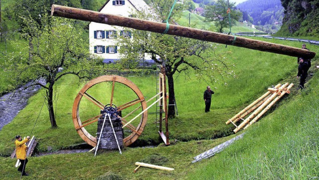 Fast vier Meter Durchmesser hat das ne...t aus einem einzigen Stamm gefertigt.   | Foto: Heiner Fabry