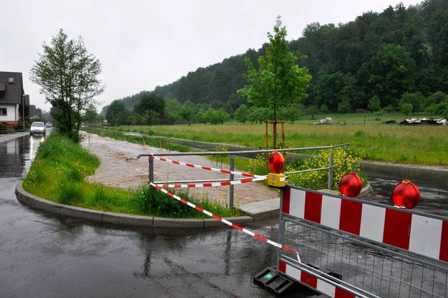 Der Sulzbach schwillt an.  | Foto: Dieter Fleig