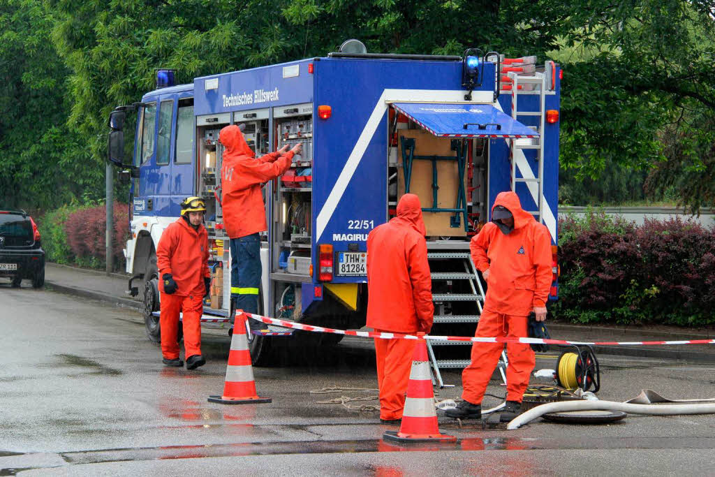 In Hausen mssen viele Keller und der Schmutzwasserkanal abgepumpt werden.