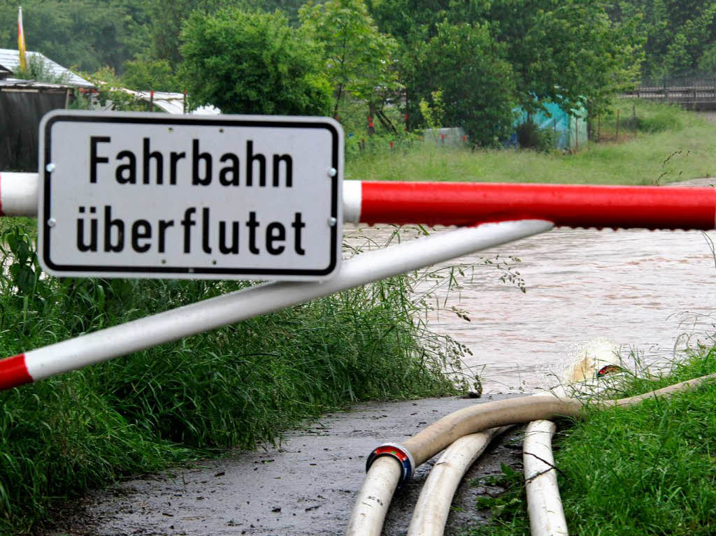 In Hausen mssen viele Keller und der Schmutzwasserkanal abgepumpt werden.