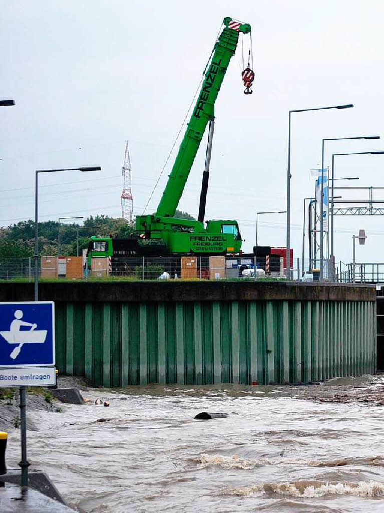 Impressionen vom Rheinhochwasser bei Breisach