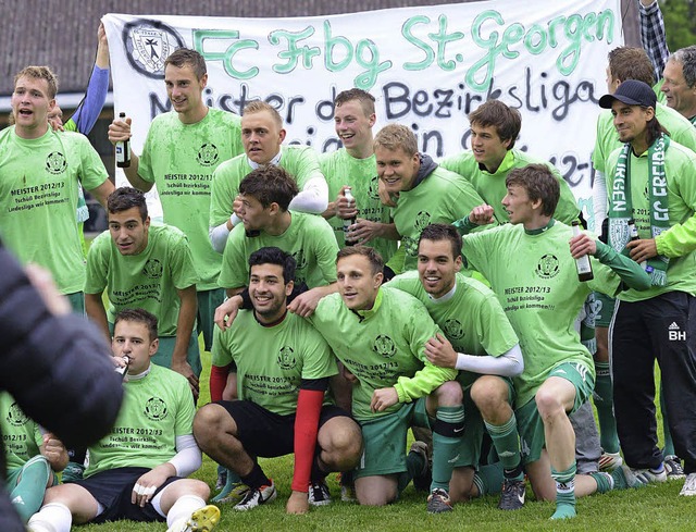 Schon fnf Spieltage vor Rundenschluss...Biengen den Titel in der Bezirksliga.   | Foto: Achim Keller