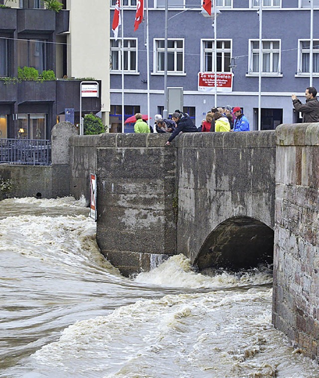 Hochwasser in Rheinfelden  | Foto: Martina Proprenter