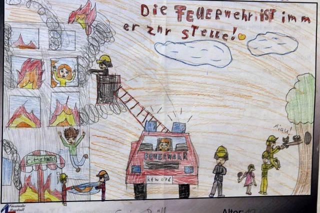 Feuerwehr im Kinderbild