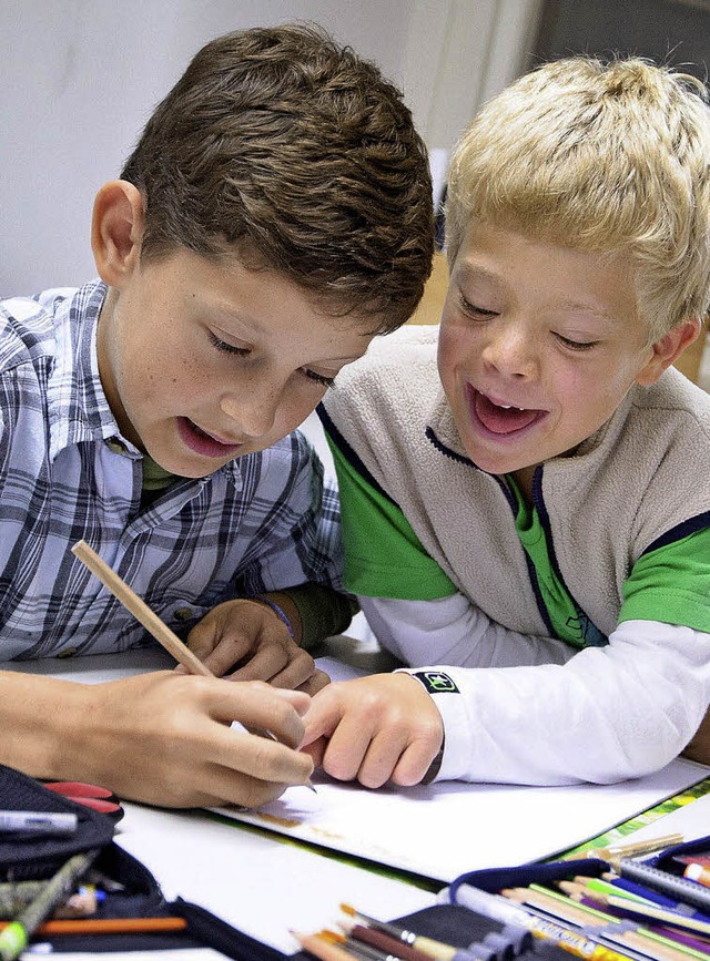 Im Ortenaukreis werden bereits zahlrei...nderte Kinder gemeinsam unterrichtet.   | Foto: dpa