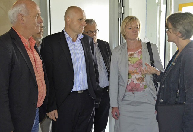 Besuch der Grnen-Fraktionsvorsitzenden Edith Sitzmann im Brkle/Bleiche  | Foto: Sylvia-Karina Jahn