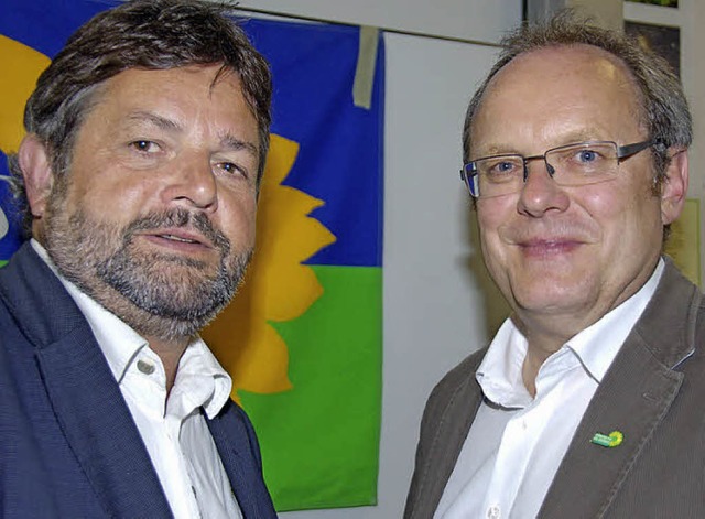 Bundestagswahl: Reinhold Pix (links) und Peter Schanz zu Gast in Gundelfingen  | Foto: Andrea Steinhart